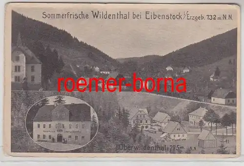73811 Ak Sommerfrische Wildenthal bei Eibenstock Gasthaus Oberwildenthal um 1930