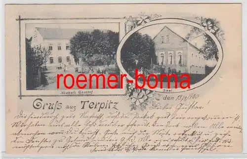 73681 Mehrbild Ak Gruss aus Terpitz Noebel's Gasthof mit Saal 1900