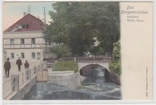 70638 Ak Bad Berggiesshübel Badhotel sächs.Haus um 1900