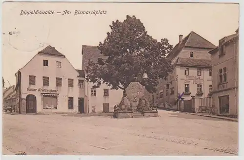 70521 Ak Dippoldiswalde am Bismrackplatz um 1910