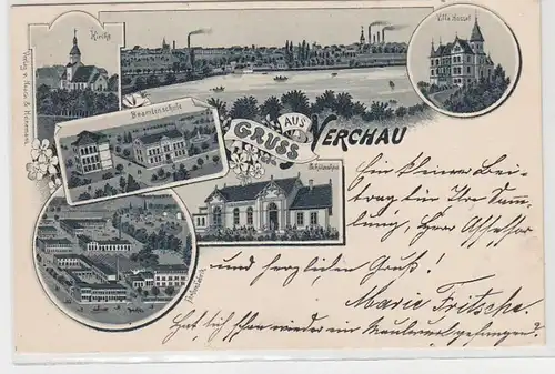 69784 Mehrbild Ak Gruß aus Nerchau Farbenfabrik usw. 1899