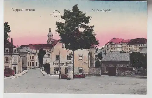 69778 Ak Dippoldiswalde Freibergerplatz Bäckerei um 1910