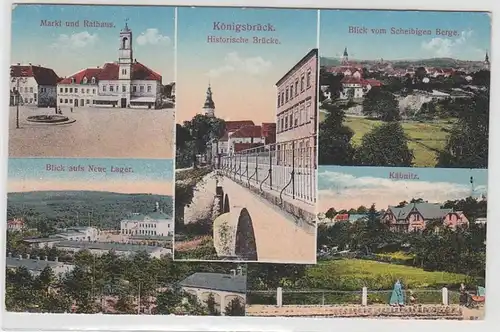 69653 Feldpost Mehrbild Ak Königsbrück Stadtansichten 1915
