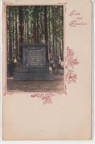 69649 Ak Gruß aus Herrnhut Denkmal um 1900