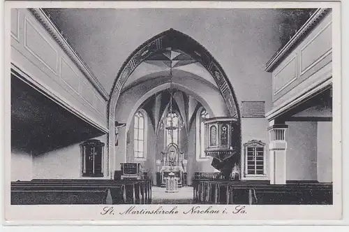 69441 Ak Nerchau in Sachsen St.Martinskirche um 1920