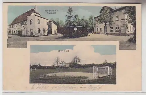 69356 Mehrbild Ak Schloßmühle Naunhof und Sportplatz um 1910