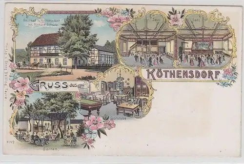 69246 Ak Lithographie Gruss aus Köthensdorf um 1900
