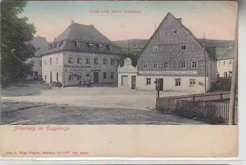 69103 Ak Altenberg im Erzgebirge Hotel zum alten Amtshaus 1909