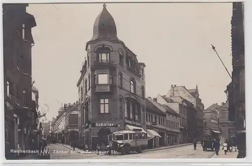 69031 Ak Reichenbach im Vogtland Zänker Strasse und Zwickauer Strasse 1930