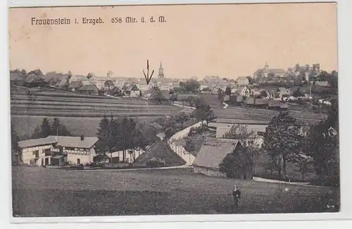 69006 Ak Frauenstein im Erzgebirge Totalansicht 1908