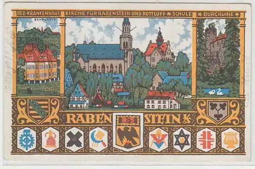 68938 Künstler Ak Rabenstein in Sachsen 1914