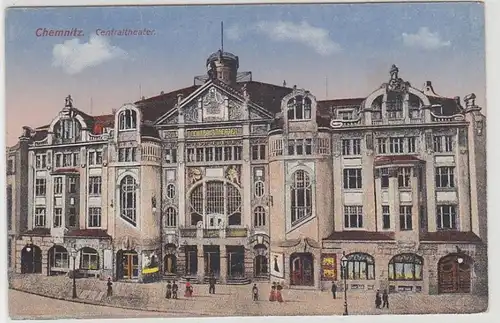 68819 Ak Chemnitz Centraltheater 1916