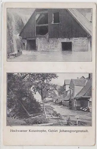 68483 Mehrbild Ak Hochwasser Katastrophe Gebiet Johanngeorgenstadt 1931