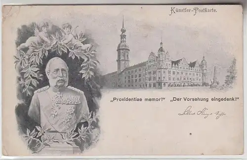 68306 Künstler Ak Dresden 'Providentiae memor!' 'Der Vorsehung eingedenk!' 1902