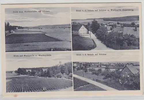 68247 Multi-image Ak bâtons et partie boisée de la route fermier, école, etc. vers 1920