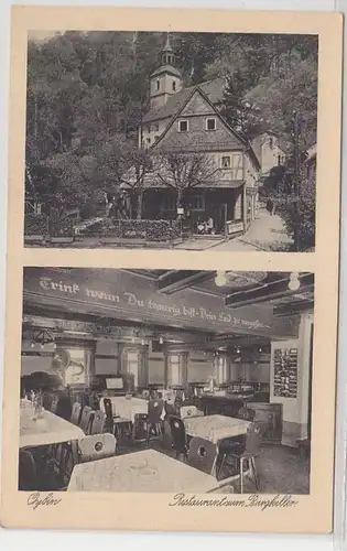 68124 Mehrbild Ak Oybin Restaurant 'Zum Burgkeller' um 1930