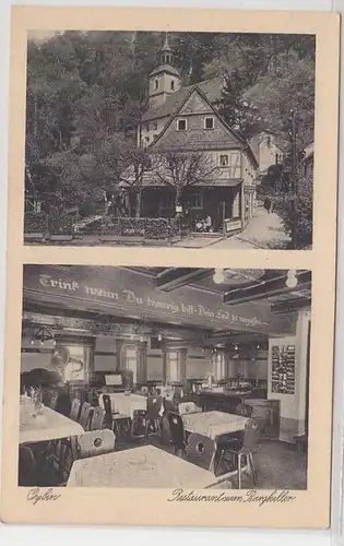 68124 Multi-image Ak Oybin Restaurant 'Zum Burgkeller' vers 1930