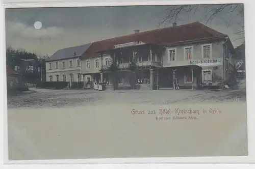 67801 Ak Gruss aus Hotel Kretscham in Oybin um 1900
