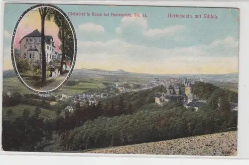 67203 Ak Hartenstein avec château, la plupart dans la pièce à Harkenstein 1916