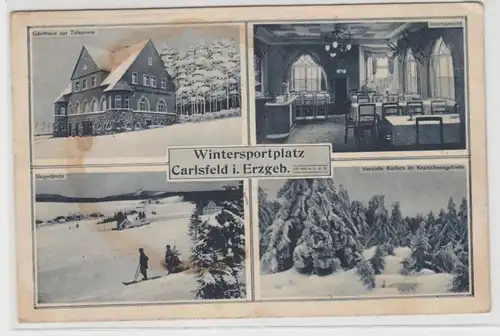 67200 Mehrbild Ak Wintersportplatz Carlsfeld im Erzgebirge 1930