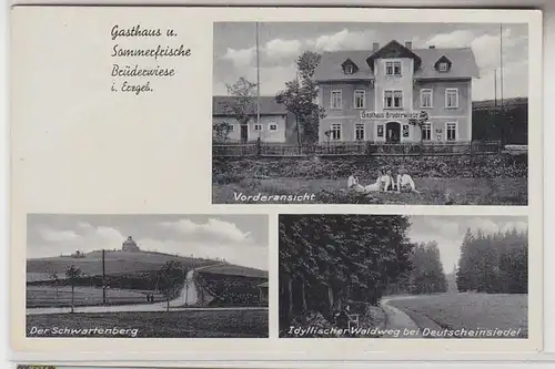 66988 Mehrbild Ak Gasthaus Sommerfrische Brüderwiese i. Erzgeb. um 1930