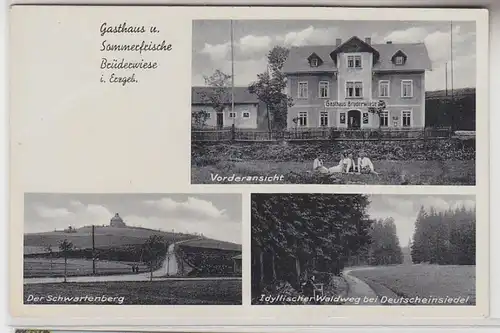 66988 Multi-image Ak Gasthaus Frühle Schwarze Wiese i. Erzgeb. vers 1930