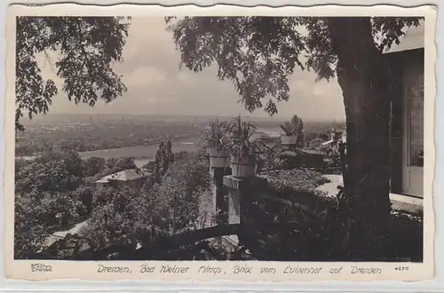 66407 Ak Dresden Bad weisser Hirsch Blick vom Luisenhof auf Dresden 1942