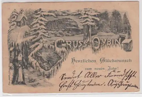 56424 Ak Gruss de l'Oybin - Félicitations pour la nouvelle année 1898