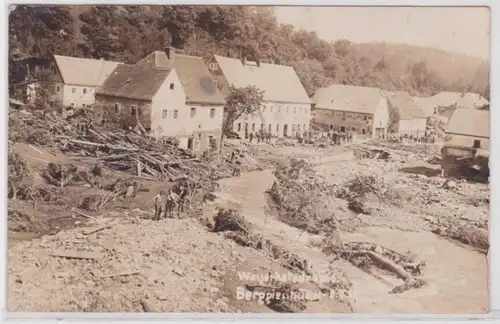 53253 Foto Ak Wasserkatastrophe in Berggießhübel 1927