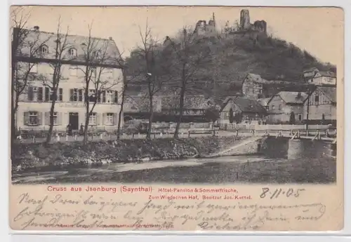 48458 Ak Gruß aus Isenburg (Saynthal) Hotel Pension & Sommerfrische 1905