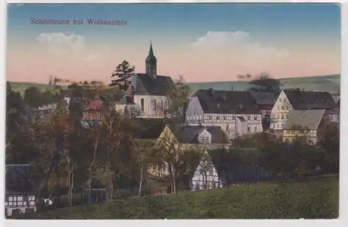 12520 Ak Schönbrunn bei Wolkenstein Totalansicht 1919