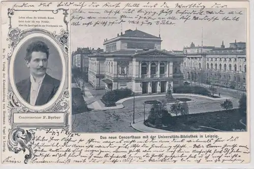 10756 Ak La nouvelle maison de concert avec la bibliothèque universitaire à Leipzig 1902