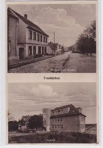 94672 Mehrbild Ak Frankleben Weißenfelser Straße, Schule 1937
