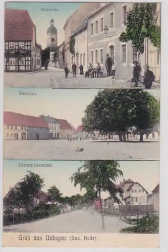 93919 Mehrbild Ak Gruß aus Uebigau (Bez.Halle) trueenbrückerstraße usw. 1908