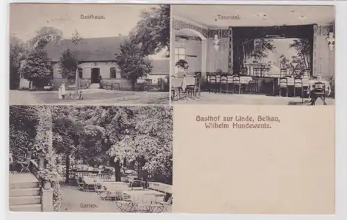 93908 Mehrbild Ak Belkau Gasthof zur Linde Wilhelm Hundewetz 1915