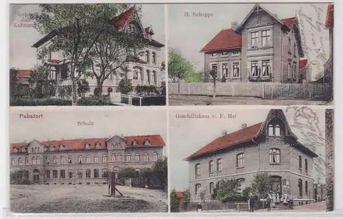 86910 Mehrbild Ak Pabstorf Gutshof, Geschäftshaus usw. 1908