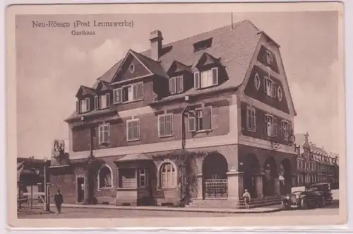 81579 Ak Neu Rössen (Post Leunawerke) Gasthaus um 1920