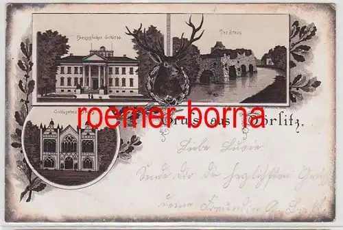 74099 Mehrbild Ak Gruss aus Wörlitz Herzogl. Schloss, Gothisches Haus 1895