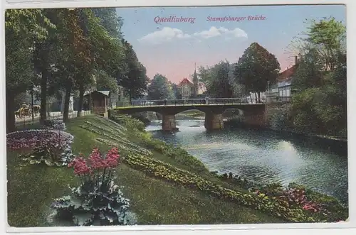 69535 Ak Quedlinburg Stumpfsburger Brücke 1930