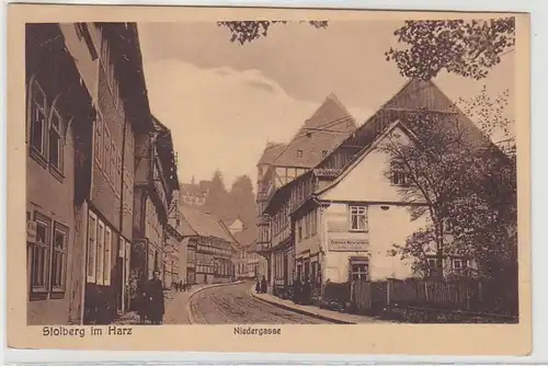 69179 Ak Stolberg im Harz Niedergasse 1921
