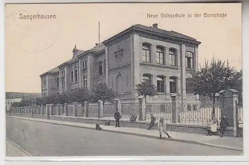 68972 Feldpost Ak Sangerhausen neue Volksschule in der Bornstraße 1914