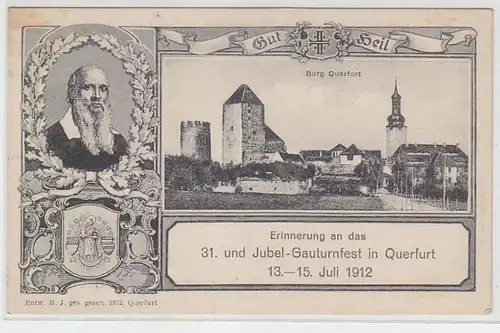 68942 Ak Erinnerung an das 31.Jubel Gauturnfest in Querfurt 1912