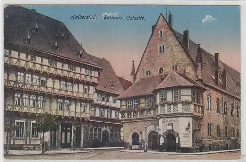 68340 Feldpost Ak Halberstadt Rathaus Ostseite Ratskeller 1917