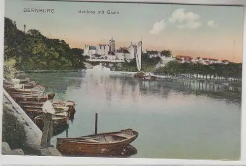 68233 Ak Bernburg Schloss mit Saale 1912