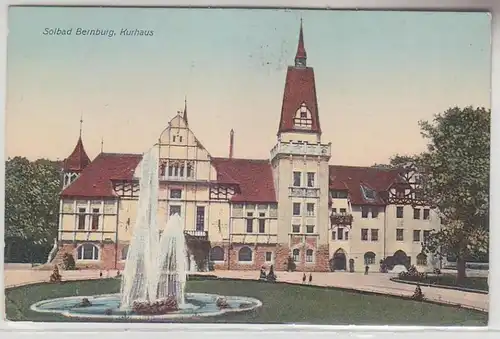 67876 Ak Solbad Bernburg Kurhaus 1911