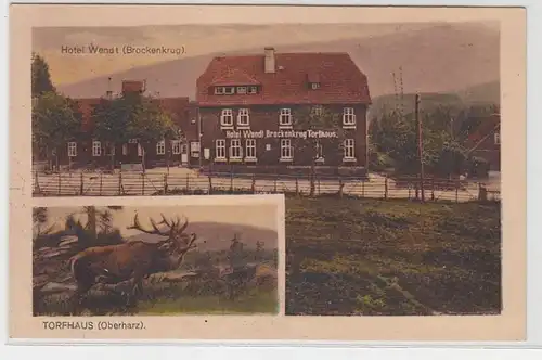 32759 Mehrbild Ak Torfhaus (Oberharz) Hotel Wendt (Brockenkrug) um 1920