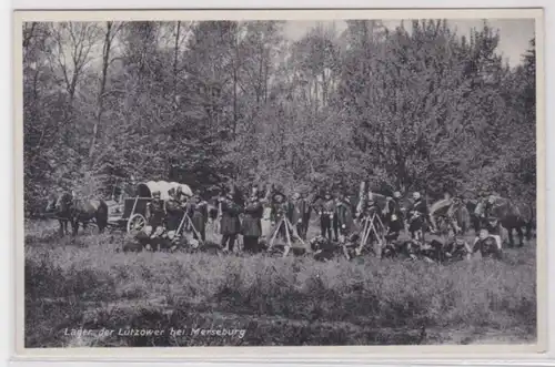 04093 Ak Lager de Lüttower b. Merseburg - Millénaire ville Mersseburg 1933