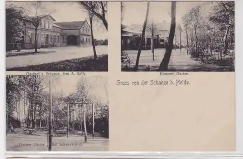 94113 Mehrbild Ak Gruß von der Schanze bei Heide Gasthof zur Schanze 1911