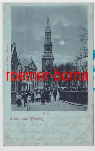 85885 Ak Gruss de Tönning Eglise 1899