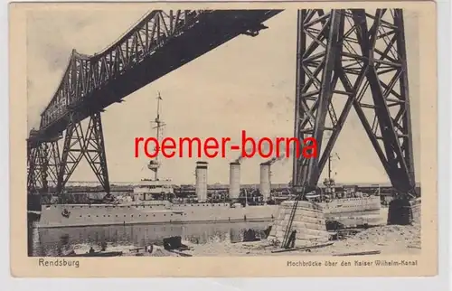 85110 Ak Rendsburg Haut pont sur l'empereur Wilhelm canal vers 1915